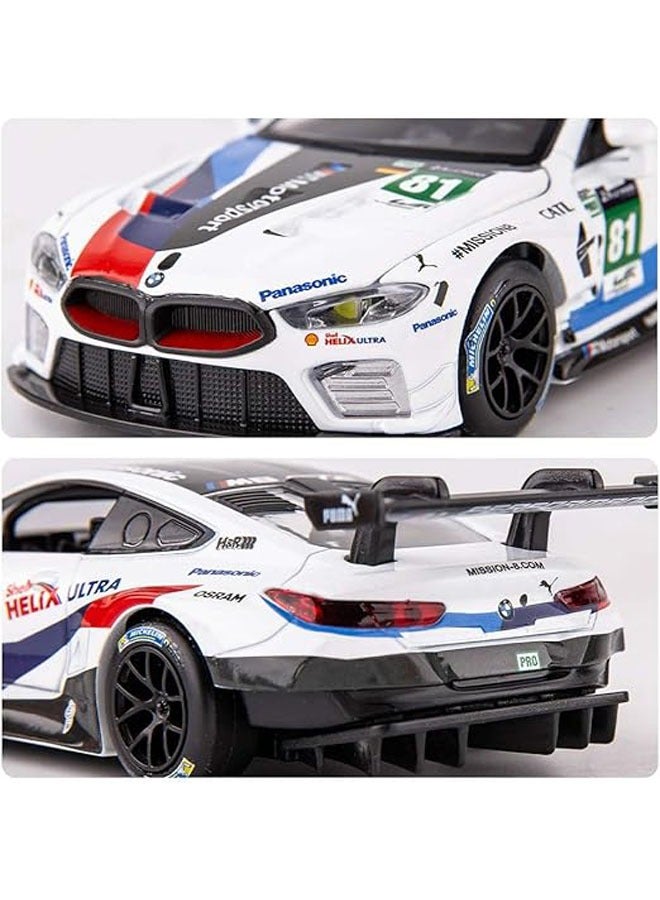 general Alloy Model Car Toy Car, M8 GTE #81 1:32 Scale Alloy Pull Back Toy Car with Sound and Light Toys for Girls and Boys Kids Toys - Image 3