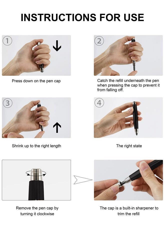 WSD Sketch Up 5.6mm Mechanical Pencil Mechanical Clutch with Built Sharpener (Black) - Image 4