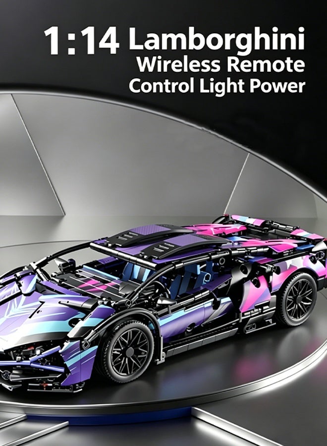 Lamborghini Cyberpunk Model Car Building Set with Lights, 800 Pieces - Image 2