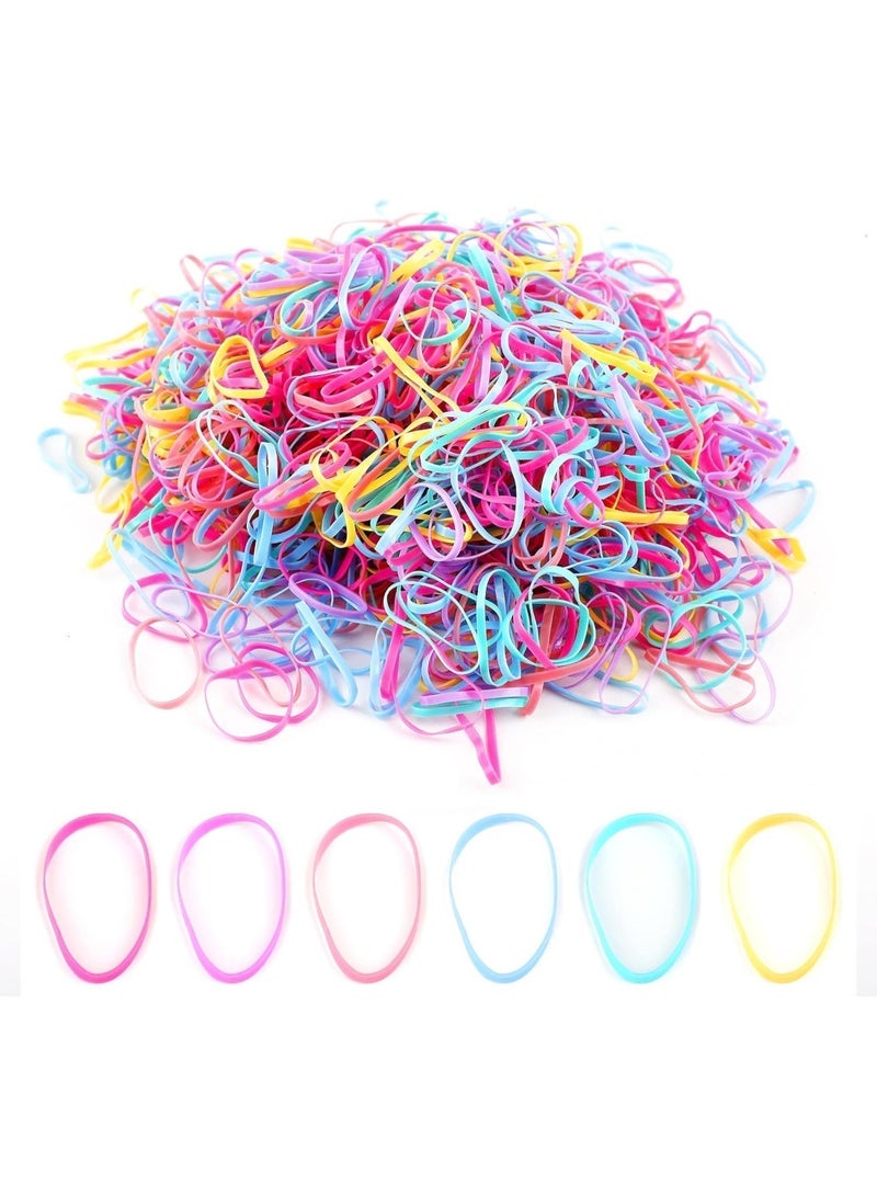 UV Enterprises Soft Mini Rubber Color Disposable Small Rubber Band, Small Elastic Hair Bands Hair Rubber Bands for Kids Hair Wedding Hairstyle and More (Multi Colored) - Image 2
