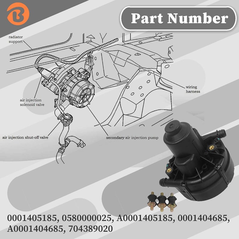 Bicos Secondary Air Injection Smog Air Pump for Mercedes Benz - Image 3