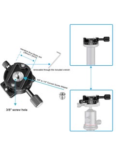 SYOSI SYOSI 360 Panoramic Tripod Head Base Screw Knob Clamp, with 38mm Arca Swiss Style Quick Release Plate Bubble Level for Peak Design Travel Tripod, Gimbal, up to 22.05LBS  - Image 5