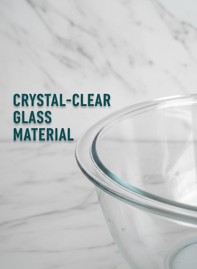 Beauenty Glass Mixing Bowl Set for Baking 2-Piece Salad Bowl Set, High Brosilicate Large Bowls for Kitchen Prepping Serving and Storage, Microwave Dishwasher Oven Safe（4200ml+2700ml） - Image 5