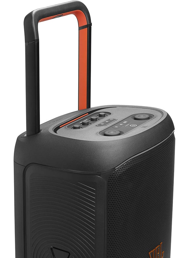 JBL PartyBox 520 Portable Bluetooth Party Speaker with AI Sound Boost, 400W Powerful Sound, Dynamic Light Show, 15H Playtime, Mic & Guitar Inputs, IPX4 Splashproof, Telescopic Handle & Wheels – Black JBLPARTYBOX520EU Black - Image 4