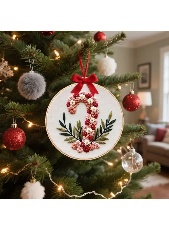 Christmas Snow Scene Embroidery Kit for Adults Beginner with Pre Printed Patterns - Image 3