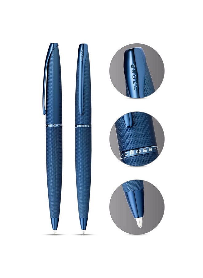 Cross - Cross ATX Dark Blue PVD Ballpoint Pen With Polished Dark Blue PVD Appointments (NCR88245,Not assigned,Not assigned) - Image 1