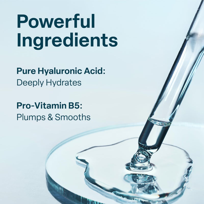 QRxLabs Hyaluronic Acid Serum for Face with Vitamin B5 - Plumping Face Hydration - Rapid-Absorption Facial Care - Elasticity-Boosting Anti-Aging Serum - 2 Fl Oz - Image 4