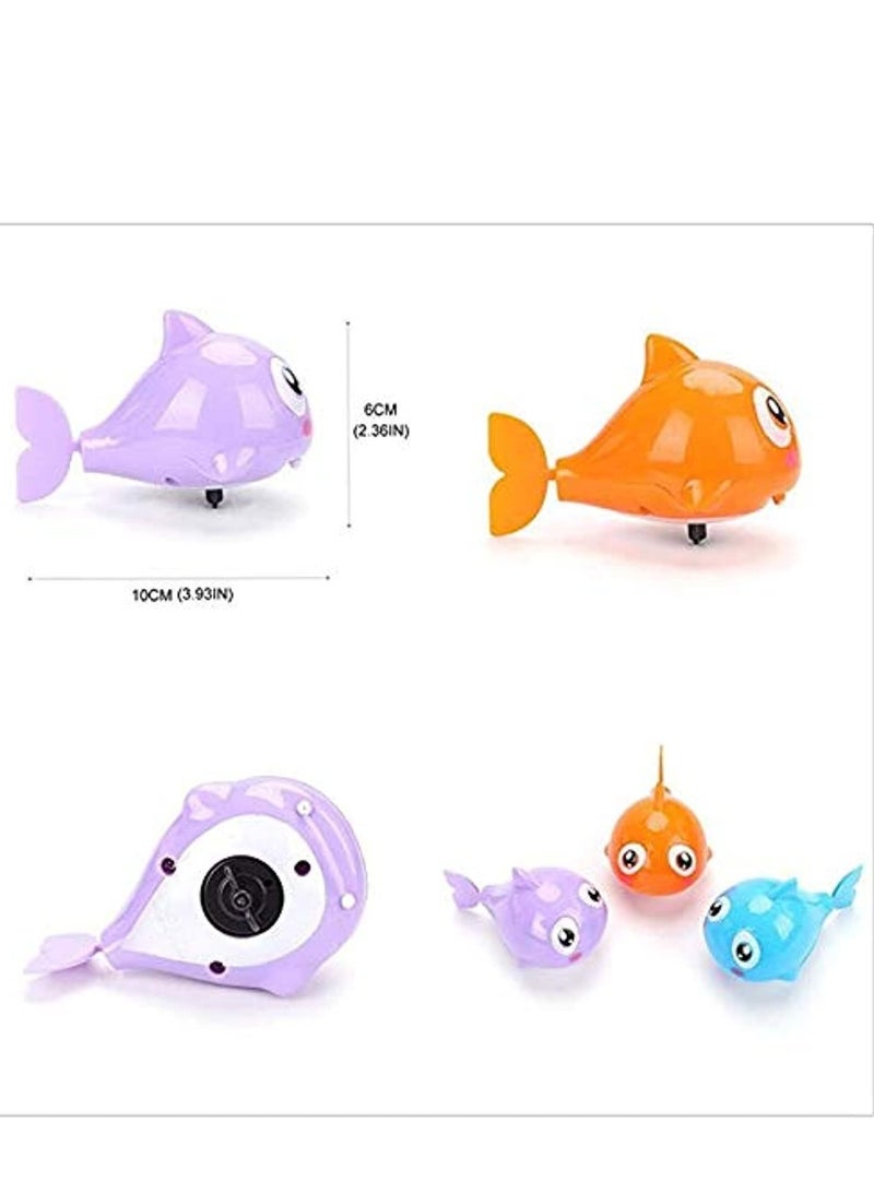 Wind Up Sea Animal Bath Toy - Manual Motorized Flipper Action, Adorable Sea Critter Toys For Babies And Toddlers, Bath Time Fun Toys -4 Pack (Assorted Colors) - Image 2