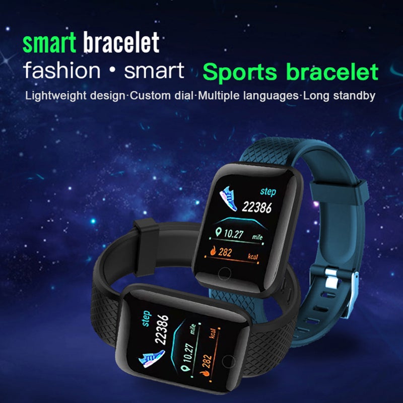 116plus Smart Sports Bracelet Sports Watch 1.44'' TFT Single-touch Screen Multilingual Display Custom Dial Fitness/Health Monitor Long Standby IP67 Waterproof Compatible with Android iOS - Image 2
