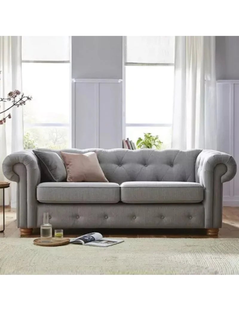 كستم ديكو أريكة مبطنة بأزرار بمقعدين - أريكة مبطنة حسب الطلب لغرفة المعيشة، بتصميم أنيق مع راحة فائقة - Image 1