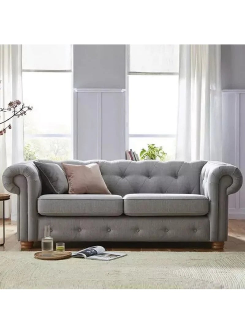 كستم ديكو أريكة مبطنة بأزرار بمقعدين - أريكة مبطنة حسب الطلب لغرفة المعيشة، بتصميم أنيق مع راحة فائقة - Image 3