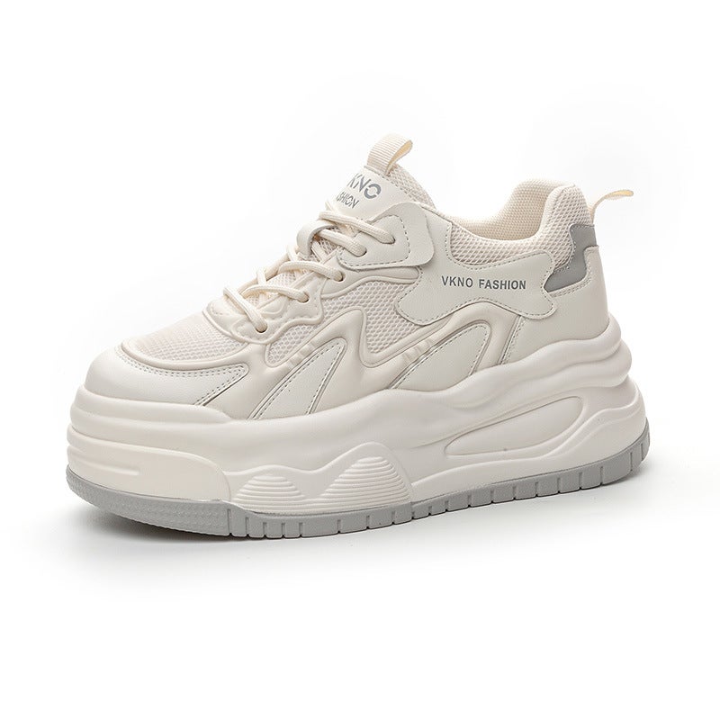 7.5Cm Thick Sole Height Increasing Small Size Women'S Shoes 32 Torre Shoes Women'S Thick Sole White Shoes Casual Shoes Low Breathable - Image 5