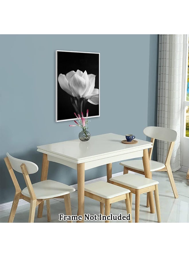 Home Trove Canvas Prints Wall Art For Home and Office Wall Decoration Blooming Flower Canvas Artwork Print Painting Picture Black And White Floral Modern Abstract Unframe Wall Art for Living Room Bedroom Kitchen  - Image 4