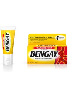 Bengay Vanishing Scent Bengay Pain Relief Gel, Non-Greasy Topical Pain Reliever with Cooling Menthol, 2 oz 