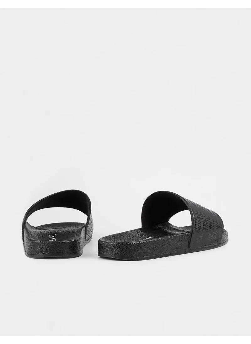Cabani Vegan Leather Black Men's Slippers