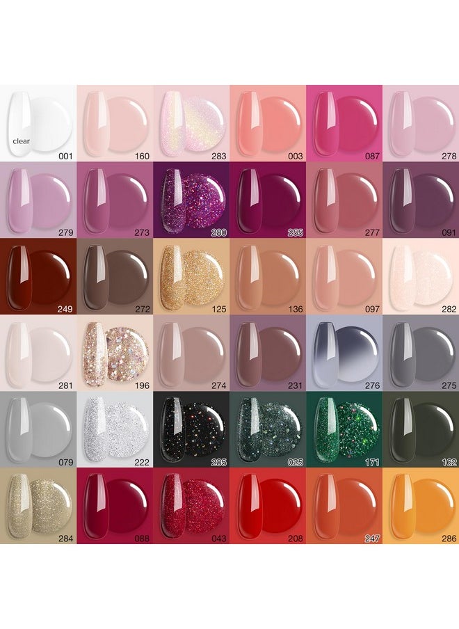 AZUREBEAUTY 36 Colors Dip Nails Powder Nail Kit Purple Green Polarized Pink Shimmery Fall Winter Dipping Powder With Base Top Coat Activator Dip Liquid Set Nail Removal Accessories Starter Set 170 Pcs  - Image 1