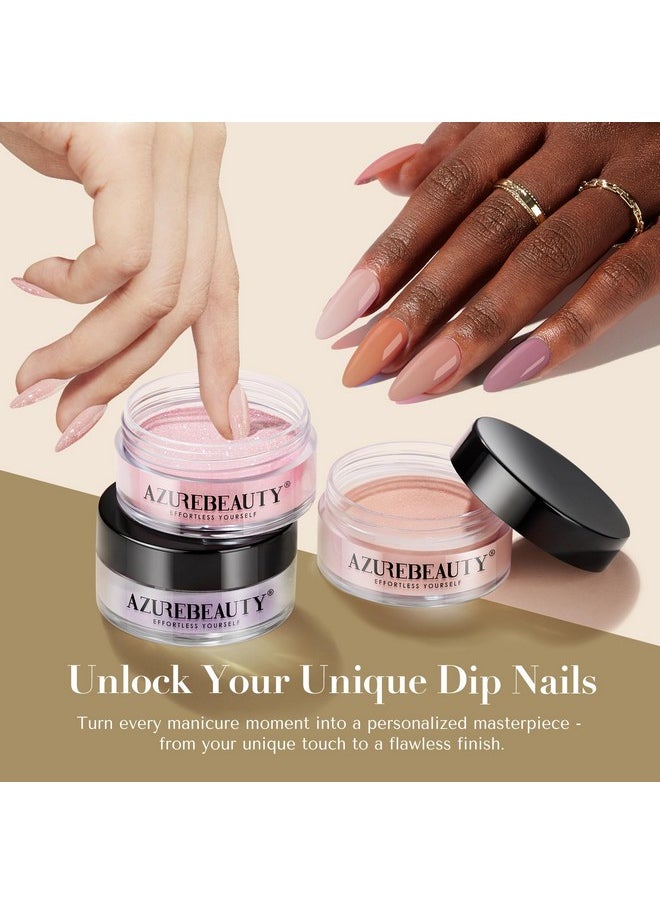 AZUREBEAUTY 36 Colors Dip Nails Powder Nail Kit Purple Green Polarized Pink Shimmery Fall Winter Dipping Powder With Base Top Coat Activator Dip Liquid Set Nail Removal Accessories Starter Set 170 Pcs  - Image 3