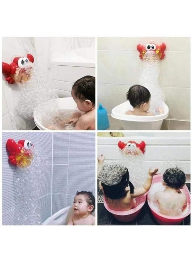 Bubble Crab Bath Toy for Toddlers & Babies - Automatic Musical Bubble Maker Machine for Bathtub - Red Crab Bubble Blower & Suction Wall Mounted Water Play Toy - Image 4