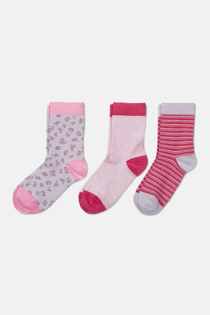Tchibo Women 3 Pairs Of Sneaker Socks, Pink - Image 1