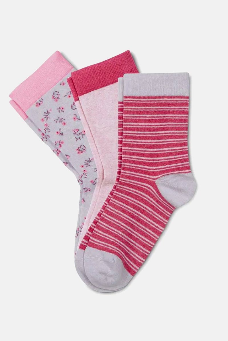 Tchibo Women 3 Pairs Of Sneaker Socks, Pink - Image 2