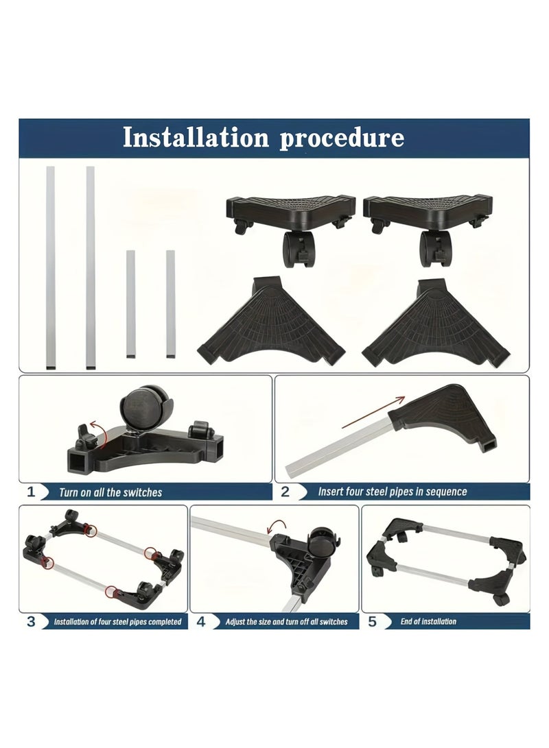 Generic Movable And Adjustable Computer Host Bracket with Universal Wheels Versatile Elevated Base for Air Conditioners And Humidifiers Sturdy And Convenient Stand For Enhanced Stability - Image 3