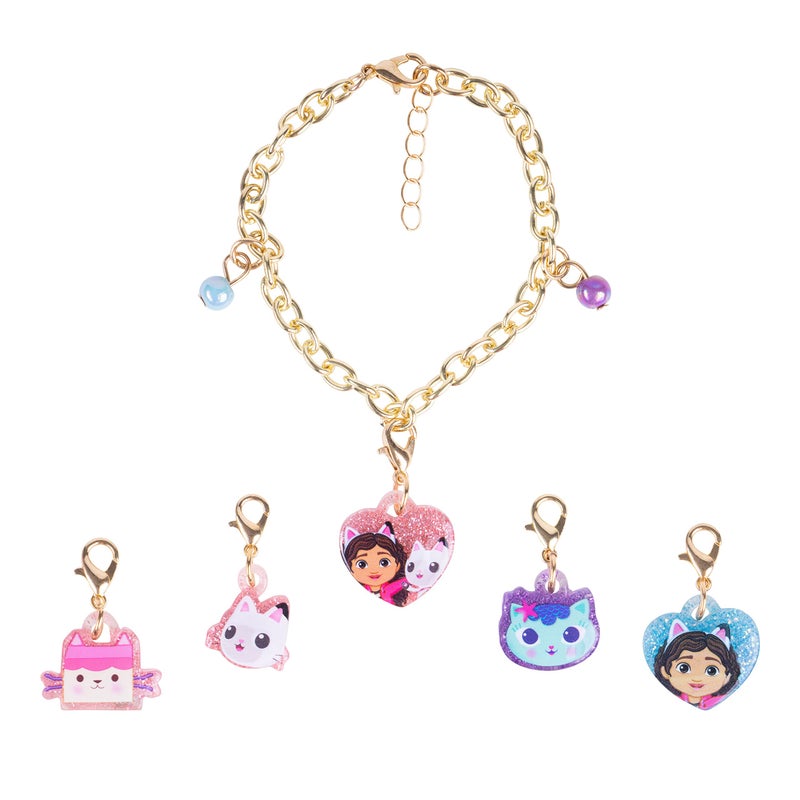 LUV HER Gabby's Dollhouse Girls Add A Charm Toy Bracelet and Costume Jewelry Box Set with 1 charm bracelet & 5 interchangeable charms - Ages 3+ - Image 1