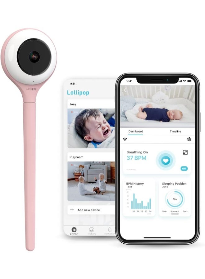 Lollipop كاميرا مراقبة الأطفال لولي بوب، حلوى قطن، الإمارات العربية المتحدة - Image 1