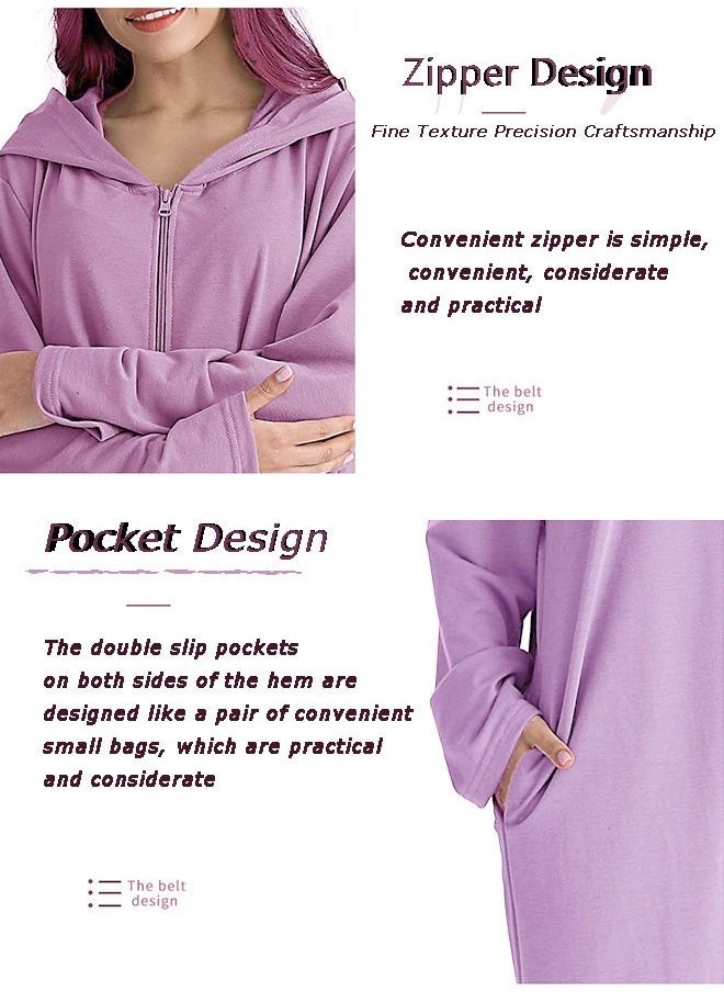 Arabest - Fashion Women Long zip-up bathrobe with hood, perfect for vacations by the sea, and beach vacations - Image 1