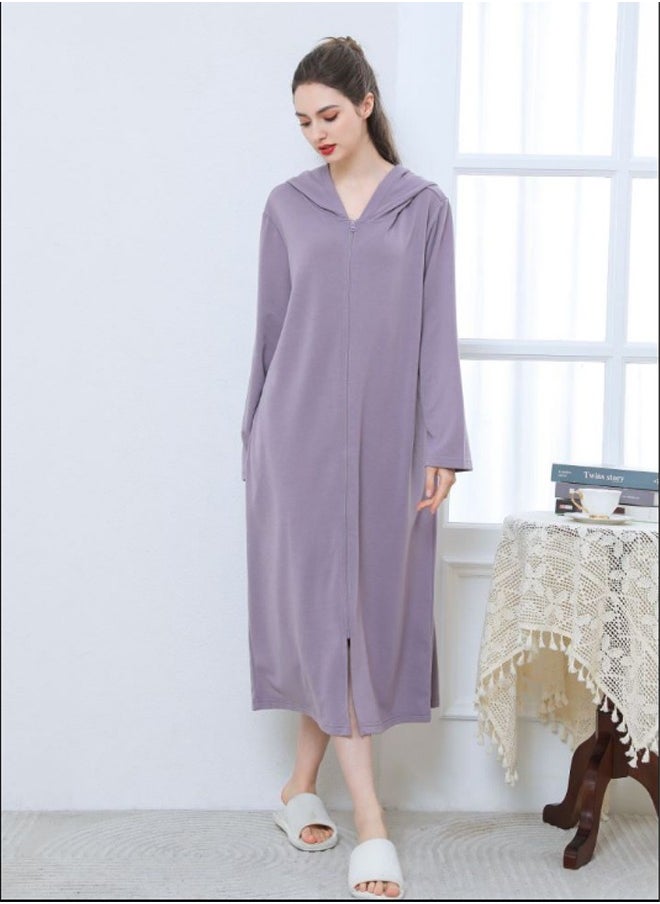 Arabest - Fashion Women Long zip-up bathrobe with hood, perfect for vacations by the sea, and beach vacations - Image 1