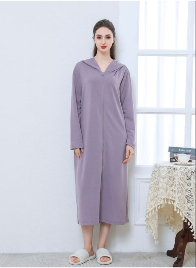 Arabest - Fashion Women Long zip-up bathrobe with hood, perfect for vacations by the sea, and beach vacations - Image 1