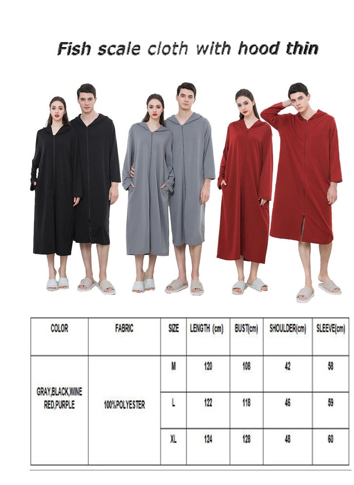 Arabest - Fashion Women Long zip-up bathrobe with hood, perfect for vacations by the sea, and beach vacations - Image 1