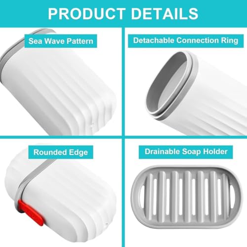 Kitchwell (Soap Case + Tooothbrush case) Capsule Shape Travel Toothbrush Toothpaste Case Holder Portable Toothbrush Storage Plastic Toothbrush Holder Use for Camping, Business Trip and School Use - Image 5