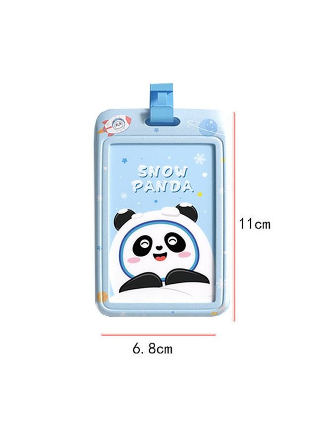 Ocean Panda Telescopic Card Sleeve (Blue), ABS Material, Durable And Waterproof, With Anti Strangulation Neck Design To Protect Children's Neck Safety, And Push-Pull Design For Better Card Loading - Image 2