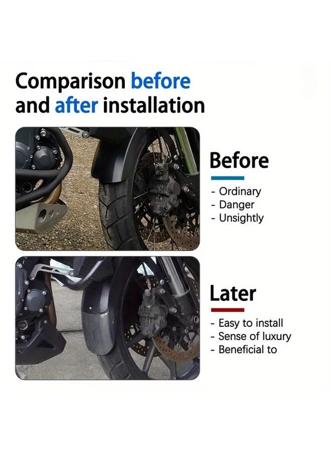 Tiger Explorer 1200 Extended Black Front Fender Guard Dirt Protection Cover - Image 5