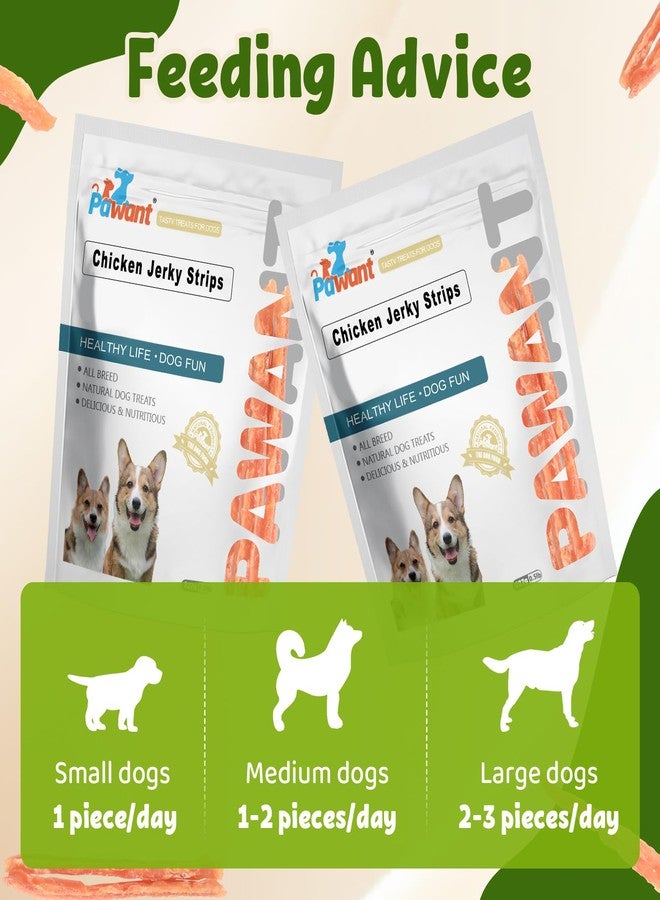 Pawant Chicken Jerky Dog Treats - 85% Real Chicken Breast Meat, Soft Thin Strips for Training - High Protein, Rawhide Free Jerky Sticks with Peanut Flavor for Puppy, Small & Senior Dogs 227g/0.5lb - Image 4