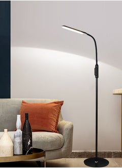 Sharpdo Tricolor Stepless Dimming LED Floor Lamp Nordic Dual Use Eye Protection Touch Standing Lamp Table Lamp 2-in-1 For Living Room Bedroom Study Room Black 21x21x55 centimeter  - Image 3