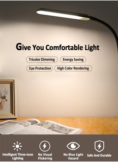 Sharpdo Tricolor Stepless Dimming LED Floor Lamp Nordic Dual Use Eye Protection Touch Standing Lamp Table Lamp 2-in-1 For Living Room Bedroom Study Room Black 21x21x55 centimeter  - Image 4
