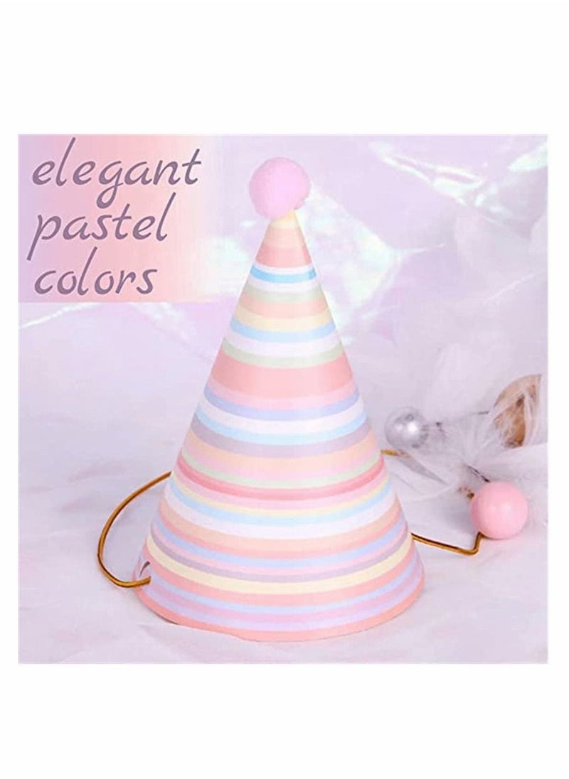 Colorful Party Hats Fun Celebration Kit of 10 Cone Party Hats for Kids Birthday Party and DIY Crafts - Party Supplies for Group Activities, Games and Decorations  - Image 4