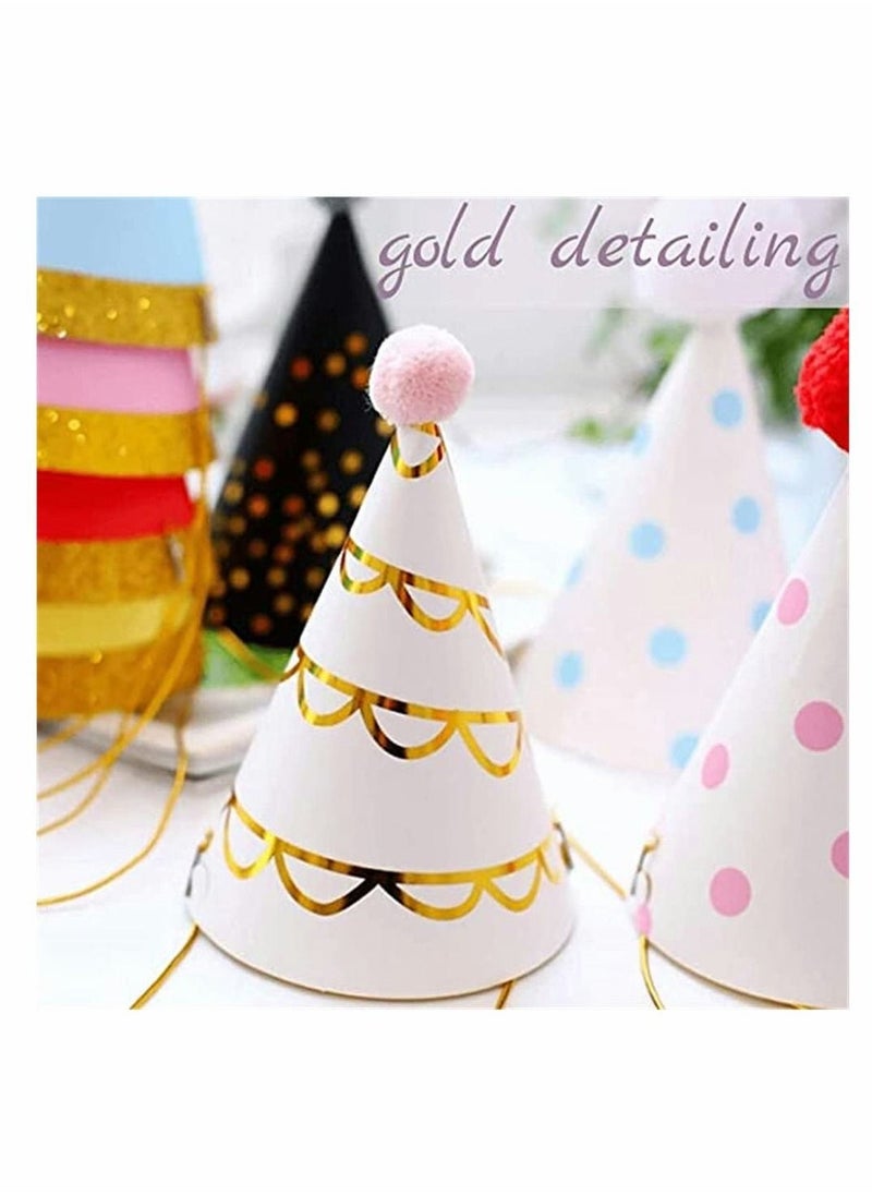 Colorful Party Hats Fun Celebration Kit of 10 Cone Party Hats for Kids Birthday Party and DIY Crafts - Party Supplies for Group Activities, Games and Decorations  - Image 3