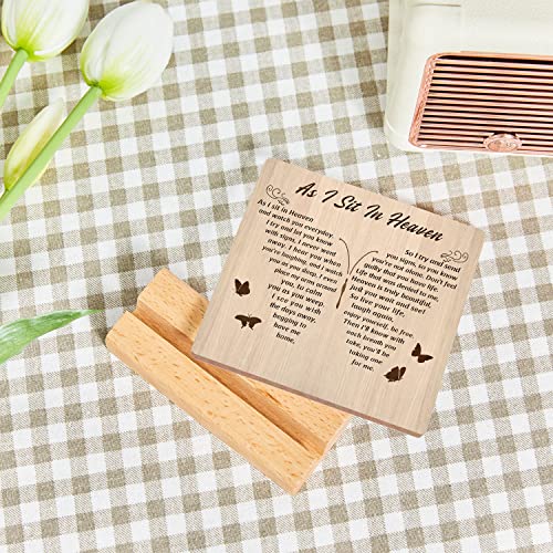 Xendelow As I Sit In Heaven Sign，Sympathy Memorial Grief Condolences Gifts for Women Friends Classmates Family Coworkers，Bereavement Gift Ideas，Decor for Desk Home Office - Image 4