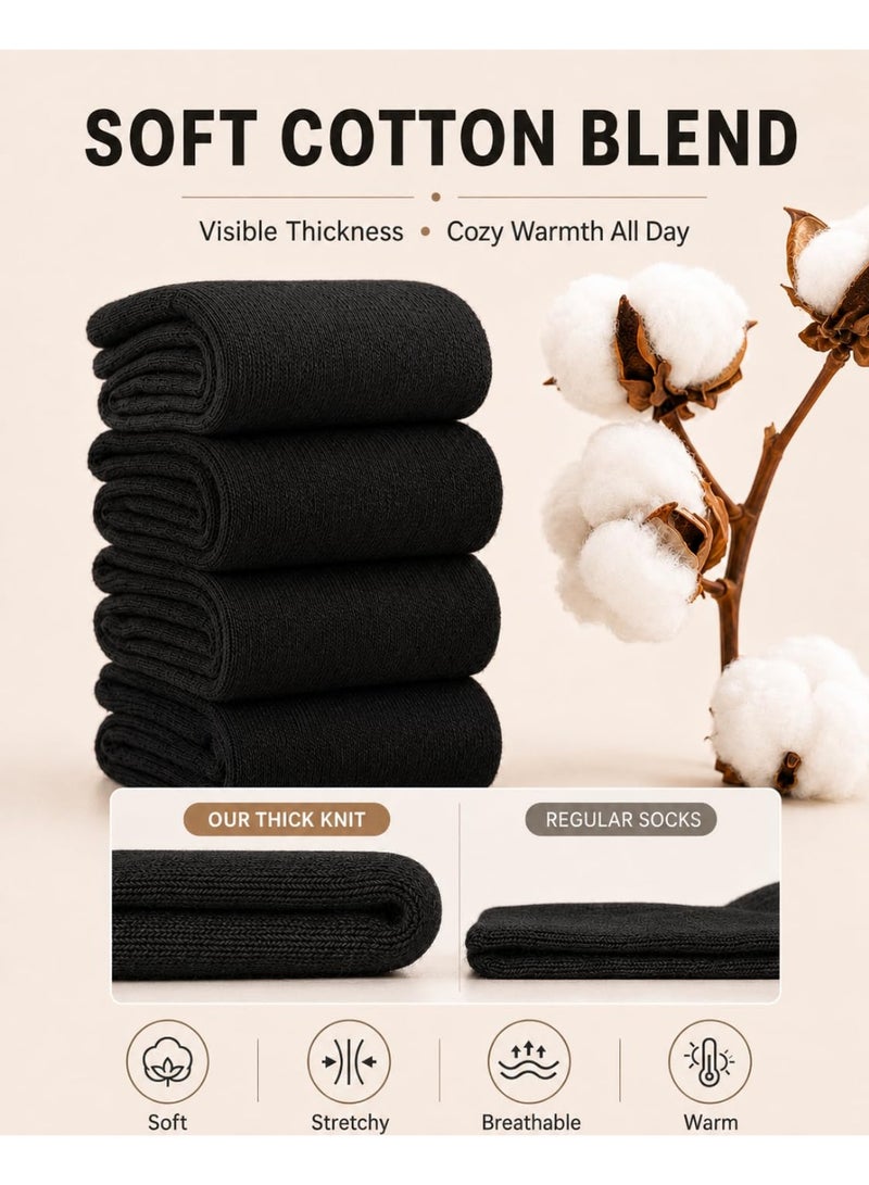 ZOVO Warm Knee High Socks for Women,Cotton Thermal Socks for Hiking Skiing Winter Gifts - Image 3