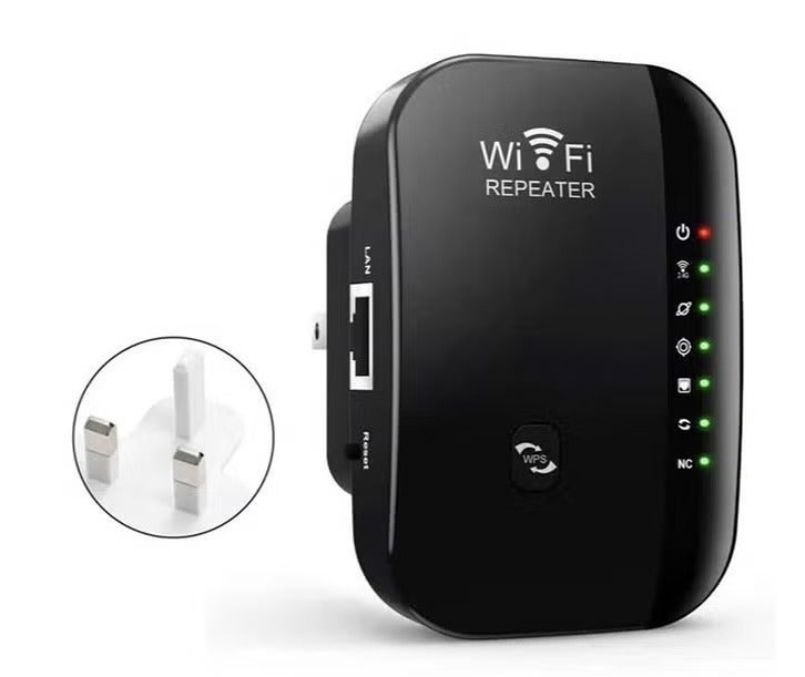 Wifi Extender，Wireless 300Mbps Wifi Router Range Extender Up to 5000sq（Black） - Image 1