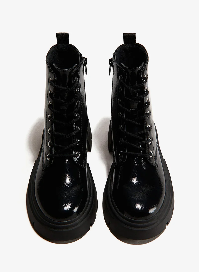 H&M Chunky lace-up boots