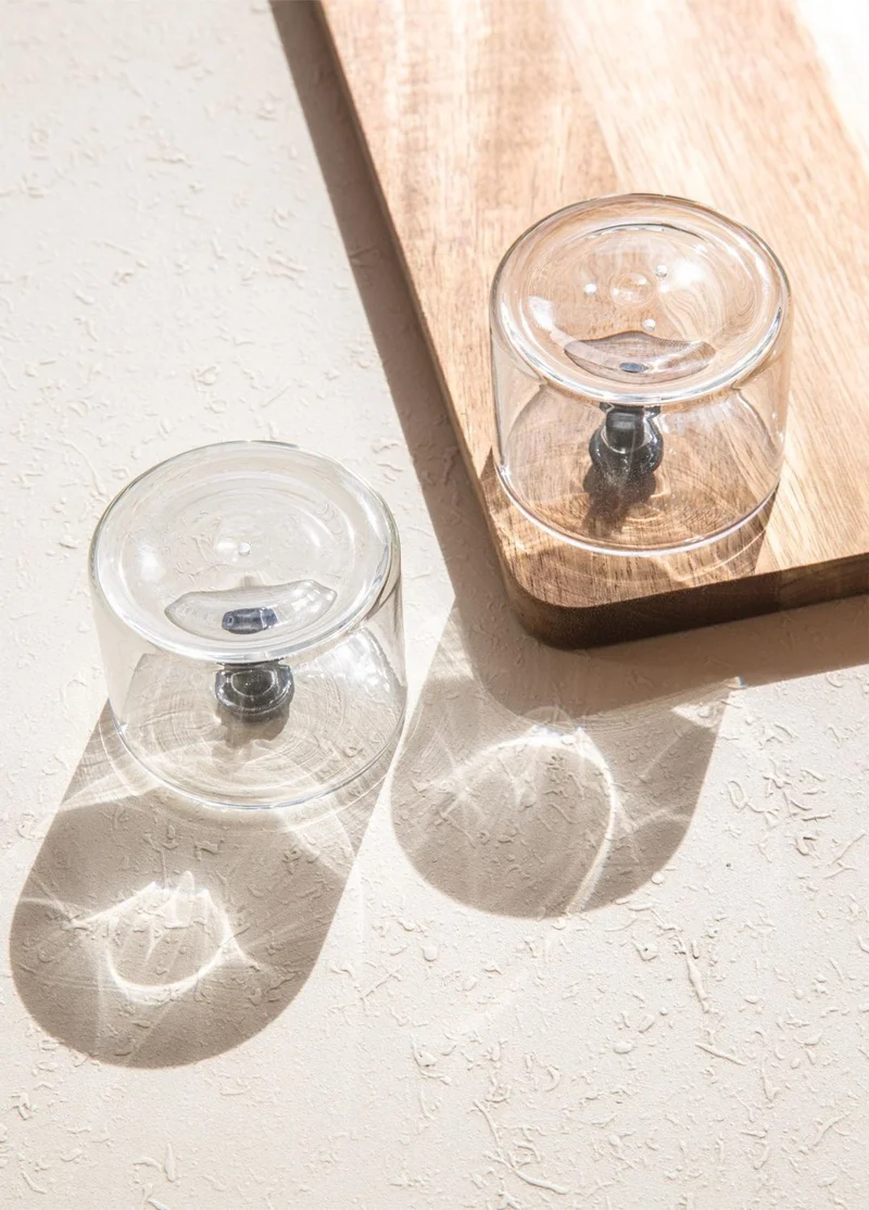 THE MIA Round Salt and Pepper Shaker Set of 2 6x5 cm