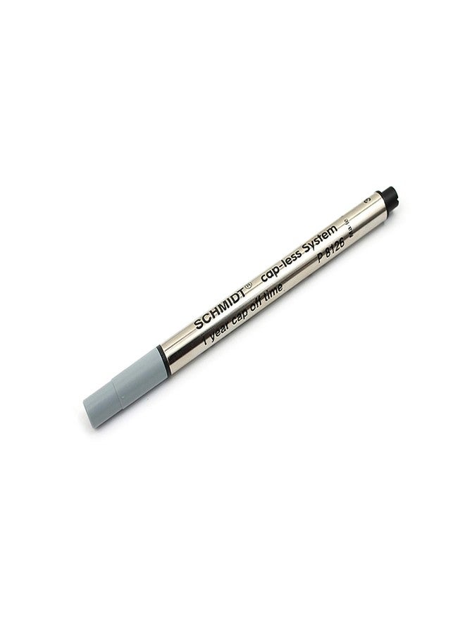 VERGE Schmidt P8126 Black ink, 2 Pack, Short Capless Rollerball Refill Fine Point 0.6mm - Image 1