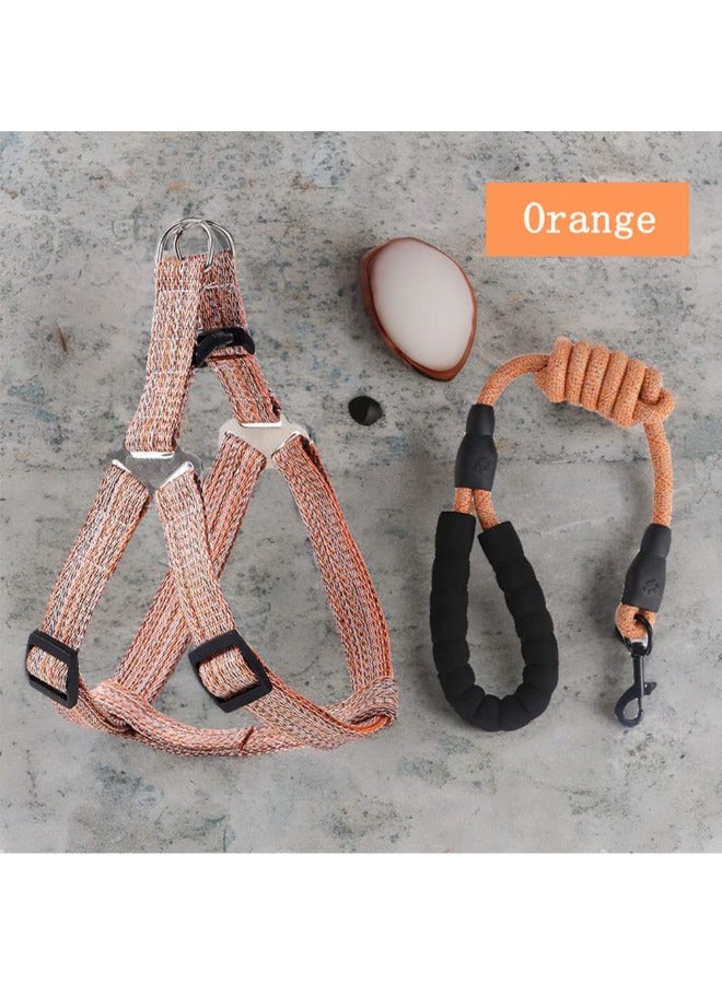 Petsary Dog Harness and Leash, With 1 pcs Pet ID tag Adjustable Puppy Leash Dog Chest Strap Reflective Nylon Traction Rope Pet Supply, Adjustable Dog Harness Vest for Small Medium Pet Dog Walking Train - Image 5