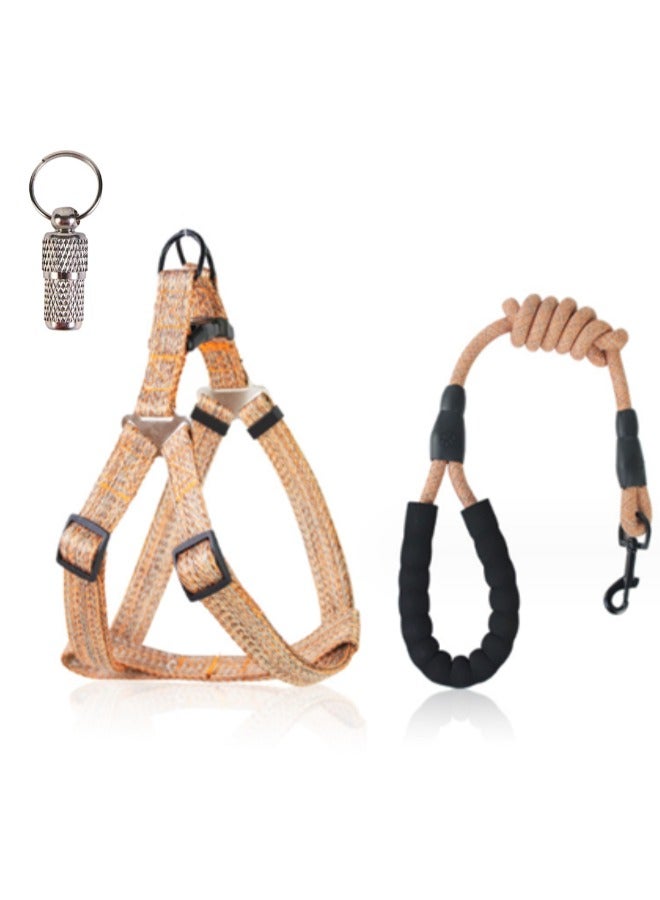 Petsary Dog Harness and Leash, With 1 pcs Pet ID tag Adjustable Puppy Leash Dog Chest Strap Reflective Nylon Traction Rope Pet Supply, Adjustable Dog Harness Vest for Small Medium Pet Dog Walking Train - Image 4