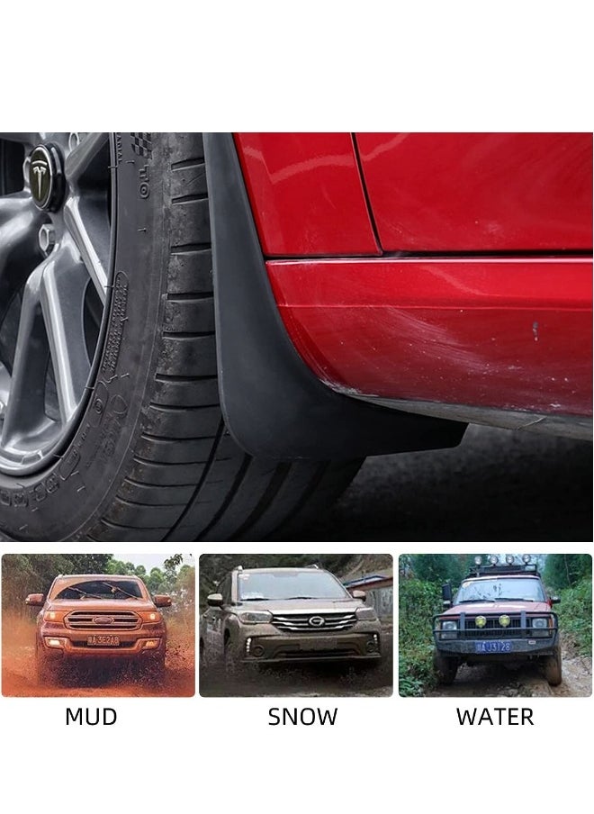 Generic Mud Flaps Splash Guards Fender for Tesla Model 3, Front Rear Mudguard Kit Auto Fender Mudflaps with Screws Full Protection Customized No Need to Drill Holes Set of 4  - Image 2
