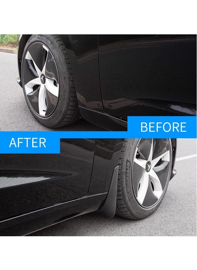 Generic Mud Flaps Splash Guards Fender for Tesla Model 3, Front Rear Mudguard Kit Auto Fender Mudflaps with Screws Full Protection Customized No Need to Drill Holes Set of 4  - Image 3