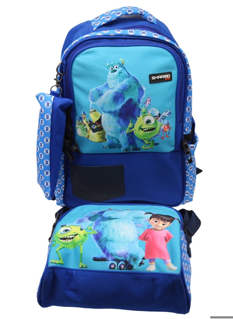 Gharibo Bags School backpack with lunch bag Size 17 model 26 Monsters Inc.  - Image 2